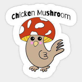 Chicken Mushroom Sticker